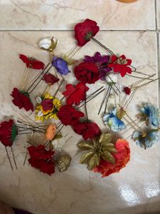 Floral Hair Pins Assortment