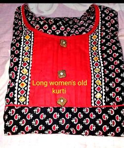 Long women's old kurti in cotton कुर्ती कॉट