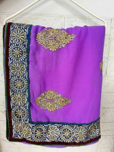💜Stylish Georgette Saree