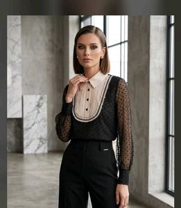 Sheer Polka Dot Blouse