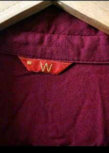 Maroon Kurta with Gold Print