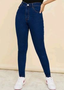 Women Skinny High Rise Blue Jeans