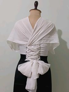 Designer wear Black &amp; White Party/Prom Dress