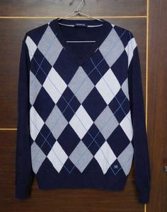 Classic Argyle V-Neck Sweater