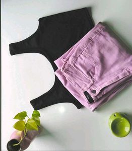 lilac lavender jeans flared bootcut light purple