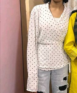 wrap blouse top