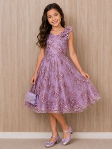 Sparkling Lavender Gown for Girls