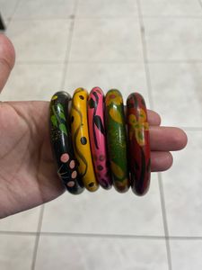 Colorful Hand-Painted Bangles