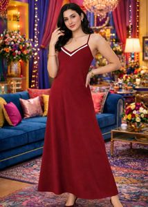 Elegant Red A-Line Spaghetti Strap Dress