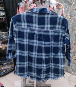 Blue Plaid Casual Shirt