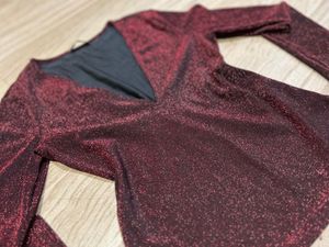 Maroon Sparkle Top