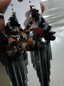 Beautiful Long Black Colour Earings