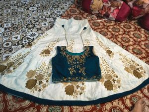 Stunning Navy Blue Embroidered Lehenga Choli