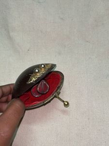 Unique Coconut Shell Clutch Bag with earnings