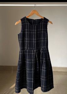 Chic Plaid Korean Sleeveless Tweed Dress