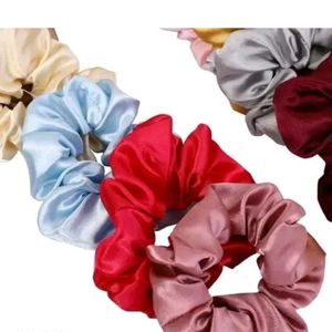 14 Colorful Satin Scrunchie Set
