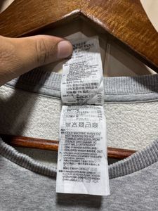 Adidas 3 Strips Grey Fleece Lined Sweatshirt