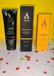 Allure Skincare Set - Face Wash, Moisturizer, SPF