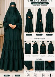 Premium Flared Jilbab Modest  Abaya Full Coverage