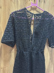 Elegant Black Lace Romper