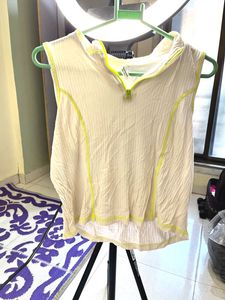 Teamspirit Athletic sleevless zip-up tshirt