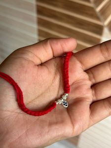 Pure Silver Evil Eye Charm Rakhi Bracelet