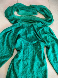 90'sEmerald Green Top with inbuild Scarf🌴🦆🍈🍾🧋