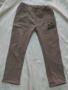 Burberry Logo Embroidered Brown Pants