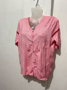 Chic Pink V-Neck Cardigan