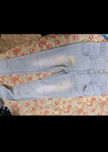 Blue Denim Jeans In 34 Waist