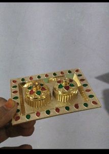 Decorative Pooja Tray with Boxes