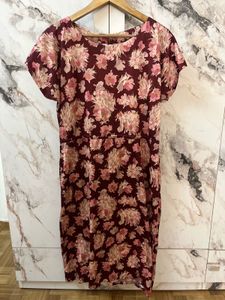 Chic Floral Print Short Sleeve Dress