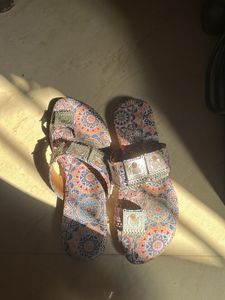 Ethnic Print Slip-On Flats
