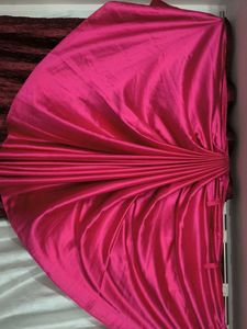 Hot Pink satin saree