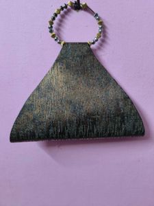 Unique Triangle Clutch with Embellishments