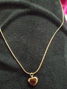 Anti Tarnish Heart Pendant Necklace