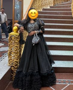 Elegant Black Embellished Gown