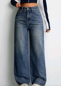 Wide Leg Denim Jeans