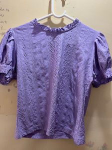 Chic Lavender Eyelet Top