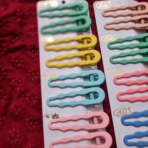 Matte Pastel Wiggly Hair Clips