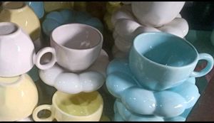 Cute Ceramic Cloud Teacup and Saucer Set