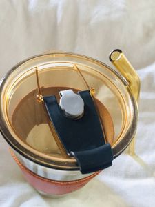 Stylish Glass Tumbler with Straw