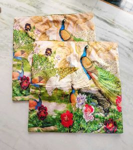 Paradise Peacock Design Cushion Covers (Set of 2)