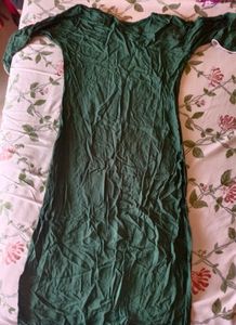 Elegant Embroidered Green Kurta