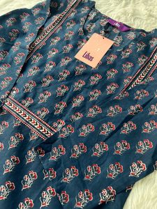 Libas stylish Blue Printed Kurta Set