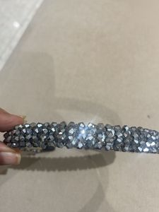 Sparkling Silver Beaded Headband