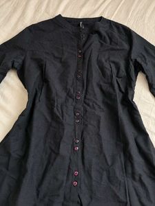 Stylish Black Cotton Kurta