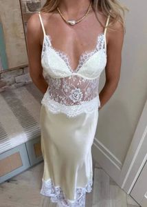 Cream Lace Overlay Maxi Dress