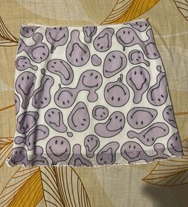 Smiley Face Mini Skirt