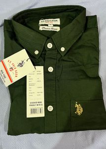 Men's Green Button-Down Shirt